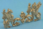 (*) Dollhouse Griffins Fireplace Fender