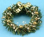 Dollhouse Christmas Wreath - Gold