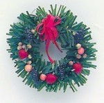 (*) Dollhouse Christmas Della Robia Wreath