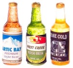 Dollhouse 3 pc  Beer Bottle Set