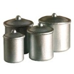 Dollhouse Silver Kitchen Canisters