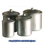 Dollhouse Silver Kitchen Canisters