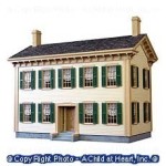 Disc. Lincoln's Springfield Home Dollhouse (Kit)