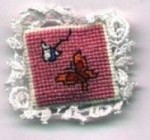 (&amp;sect;) Disc. $10 Off - Dollhouse Crossstiched Pillows