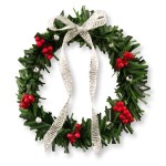 Dollhouse Silver &amp; Red Wreath