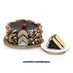 Dollhouse Chocolate Bavarian Torte with Slice