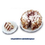 Dollhouse White Bavarian Torte with Slice