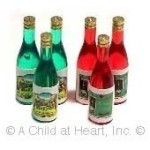 (*) Green &amp; Red Wine Bottles Set