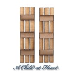 2 pc Dollhouse Shutters- Choice of Styles -