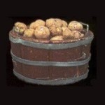 Dollhouse Filled Large Store Bucket of Potatoes