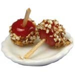 Dollhouse Miniature Candy Apples on Plate
