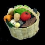 Sale $7 off - Dollhouse Filled Produce Basket