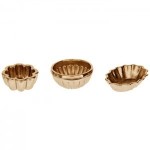 (*) 3 Copper or Silvertone Bundt / Mold Pans