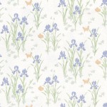 3 Shts - Dollhouse Iris Wallpaper- Choice of Color &amp; Style -
