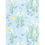 3 Shts - Dollhouse Iris Wallpaper- Choice of Color &amp; Style -