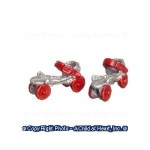 (&amp;sect;) Disc $1 Off - Dollhouse Red &amp; Silver Strap Skate
