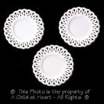 Dollhouse 3 pc Lace Edged Plates