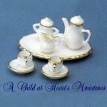 (&amp;sect;) Disc $3 Off - Dollhouse Bone China Tea Set