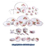 Dollhouse 50 pc Dish Set - Flowers