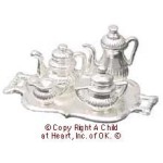 (&amp;sect;) Sale $1 Off - Dollhouse Silver Coffee &amp; Tea Service