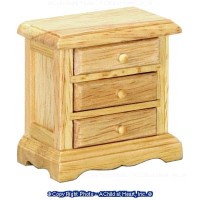 Dollhouse Night Stand w/Wood Knobs - Oak