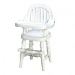 Dollhouse White Spindle Highchair