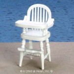 Dollhouse White Spindle Highchair