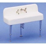 (*) Dollhouse White Porcelain Sink