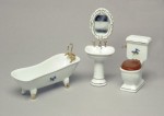 Dollhouse 4 pc Violet Bathroom Set