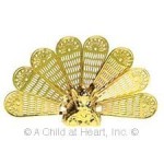 Dollhouse Victorian Peacock Fireplace Fan
