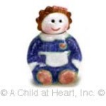 Disc $2 Off - Dollhouse Ceramic Cookie Jar - Girl in Blue