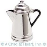 Dollhouse Blue Spatter or Silver Coffee Pot