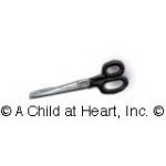 (*) Dollhouse Silver &amp; Black Scissors