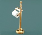 (*) Dollhouse Brass Toilet Paper Stand