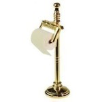(*) Dollhouse Brass Toilet Paper Stand