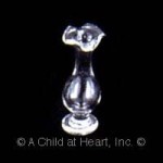 Dollhouse Miniature Clear Glass Bud Vase