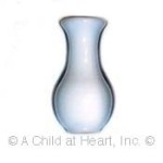 Tall Dollhouse White Vase