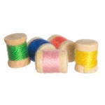(*) 5 Dollhouse Spools of Thread
