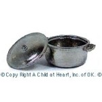 &amp;sect; Sale $1 Off - Dollhouse Silver Stock Pot w/Lid