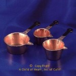 3 pc Copper Pots