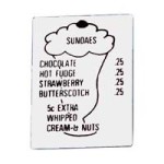 (* Closeout*) Ice Cream Sundae Menu- Choice of Color -