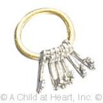 (*) Dollhouse Key Ring- Choice of Finish -