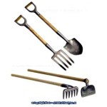 (*) 1 pc Dollhouse Long Wood Handle Tools