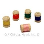(*) 5 Dollhouse Spools of Thread