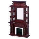 Dollhouse Tall Victorian Mahogany Fireplace