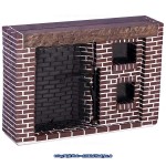 Dollhouse Brick Colonial Walk-in Fireplace