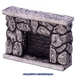 Dollhouse Fieldstone Fireplace