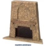 Dollhouse Floor to Ceiling Stone-Look Fireplace