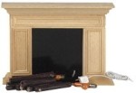 (*) Dollhouse Unfinished Williamsburg Fireplace
