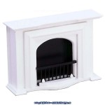 Dollhouse Victorian White Fireplace